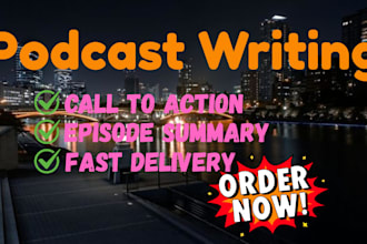write SEO optimized podcast show notes and episode summaries