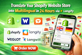 translate your shopify website store into multilingual in 24hours via langify