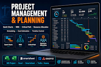 professional project management gantt charts, wbs, and schedules