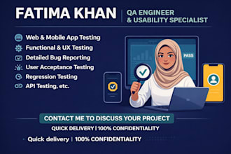 test your mobile app, web app, platform, or software for bugs, UI, UX, usability