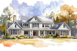painted house portrait of your home
