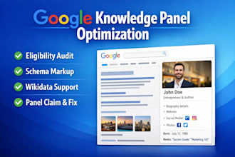 create google knowledge panel or knowledge graph