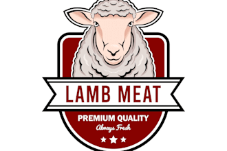 create graceful and fantastic sheep farm logo design