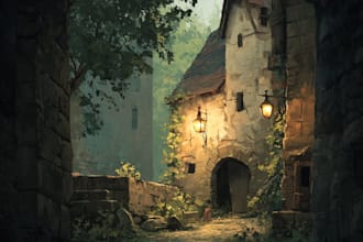create environment concept art and illustration