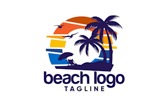 create professional and specially beach logo design