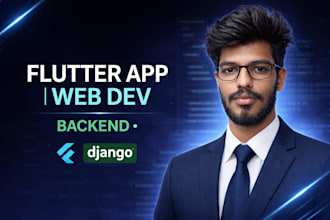 develop flutter apps with powerful django backend apis