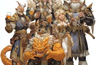 professionally draw your dnd character or party