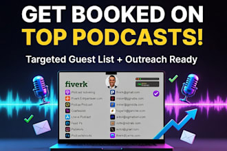 handle podcast speaking guest booking and outreach podcast pr for you