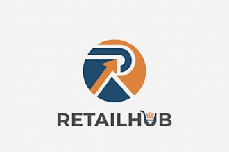 design a modern and professional retailer logo for your brand