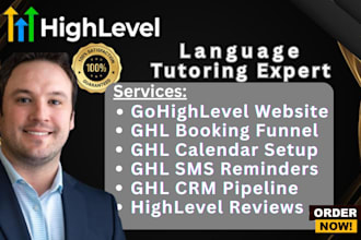 build gohighlevel language course website ghl elearning tutoring funnel expert