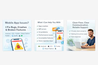 fix bugs and issues in your mobile app