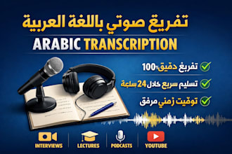 transcribe arabic audio or video files accurately