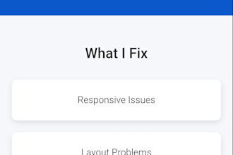 fix HTML CSS bugs and responsive issues