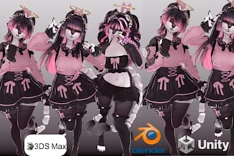 add vrchat avatar outfit toggles, animeze streaming,vtuber vroid model,cloth rig