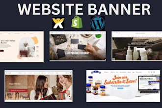 design shopify website banner hero image header web ads shopify banner design