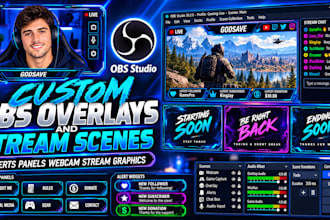 design custom obs overlay and stream scenes