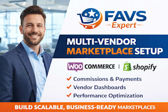 build a high performance multivendor marketplace for shopify or woocommerce