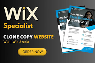 clone your website to wix website professionally