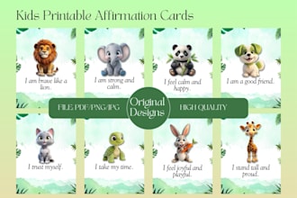 design beautiful, inspiring kids affirmation cards