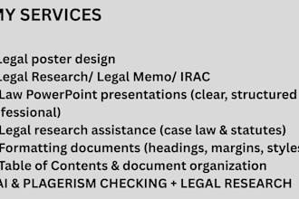 design posters, legal posters, law ppt, do formatting, legal blogs, newsletter