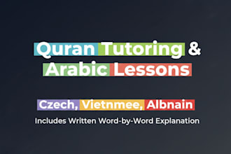 teach quran with explanation in czech, vietnamese, and albanian