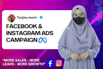 professional setup  facebook instagram ads with post editing