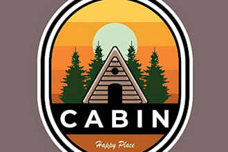 do a high quality wonderful cabin logo design
