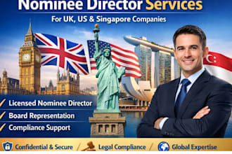 provide nominee director services for UK, US, and singapore company