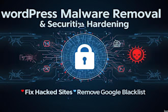 wordpress malware removal, fix hacked wordpress , remove blacklist, remove virus