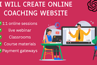 create coaching website in thinkific