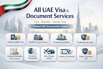handle visa, uae government approvals, and documents services professionally