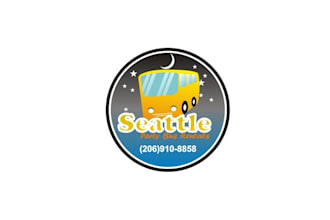 design high definition seattle party bus logo
