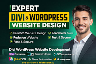 build wordpress divi website design redesign divi website theme builder