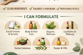 formulate custom natural and organic skincare and cosmetics