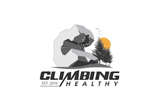 design high quality limber with rock climbing logo