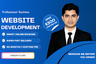 build a business website with smart booking and no monthly fees