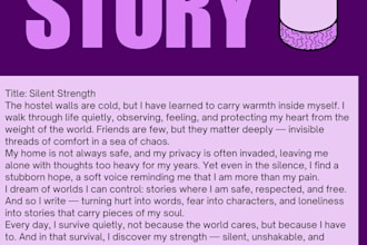 write deep emotional short stories about trauma, broken homes, and healing