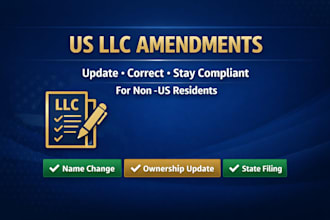 llc amendment, llc dissolution, llc reinstatement, llc address change