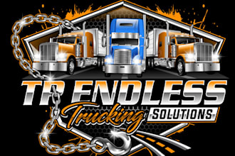 do a freight truck dispatcher towing trucking logo