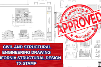 civil and structural engineering drawing california structural design tx stamp