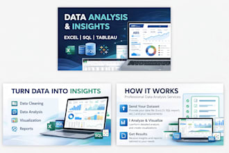 do professional data analysis and visualization in excel, sql, tableau