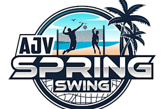 design modern volleyball logo