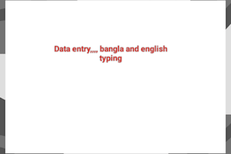 do data entry, copy paste, bangla ana english typing