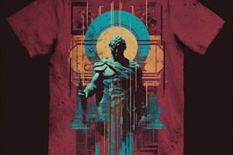 do distressed, retro vintage logo and outdoor tshirt design