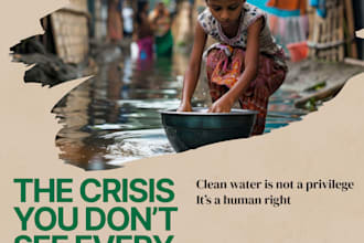 make social media charity poster
