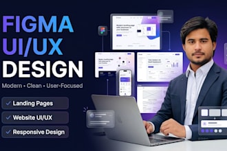 design a figma website UI UX and landing page