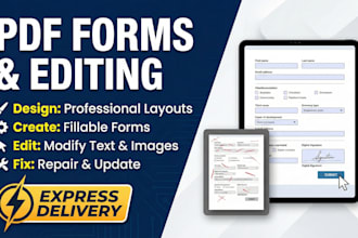 redesign or create professional editable fillable PDF forms