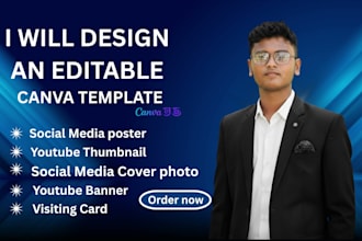 design canva facebook posts, thumbnails, cover photos, banners