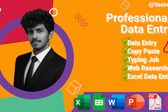 do accurate excel data entry, word, and copy paste work