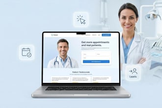 design high converting landing pages for dental and aesthetic clinics